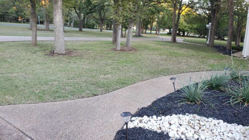 Stone walkway and hardscaping — before and after
